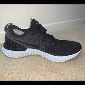 NIKE EPIC REACT FLYKNIT BLACK DARK GRAY MENS 10